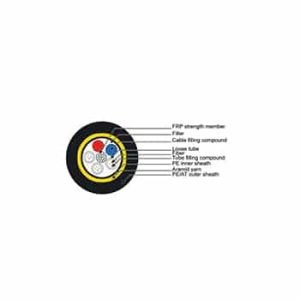 کابل فیبر نوری Loos Tube با هسته مرکزی بدون فلز سانت